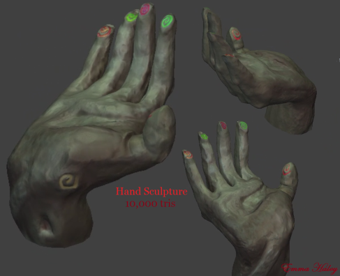 3D hands | Emma Haley game design